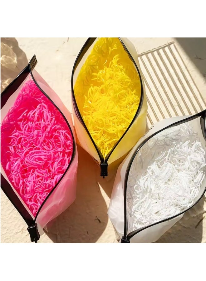 2000-Piece Rubber Bands Multicolour One Size Hair Ties Rubber Bands, Small Elastic Mini Hair Bands, Soft No Damage Ponytail Holders for Kids Girls Women, Multi Color - Image 4